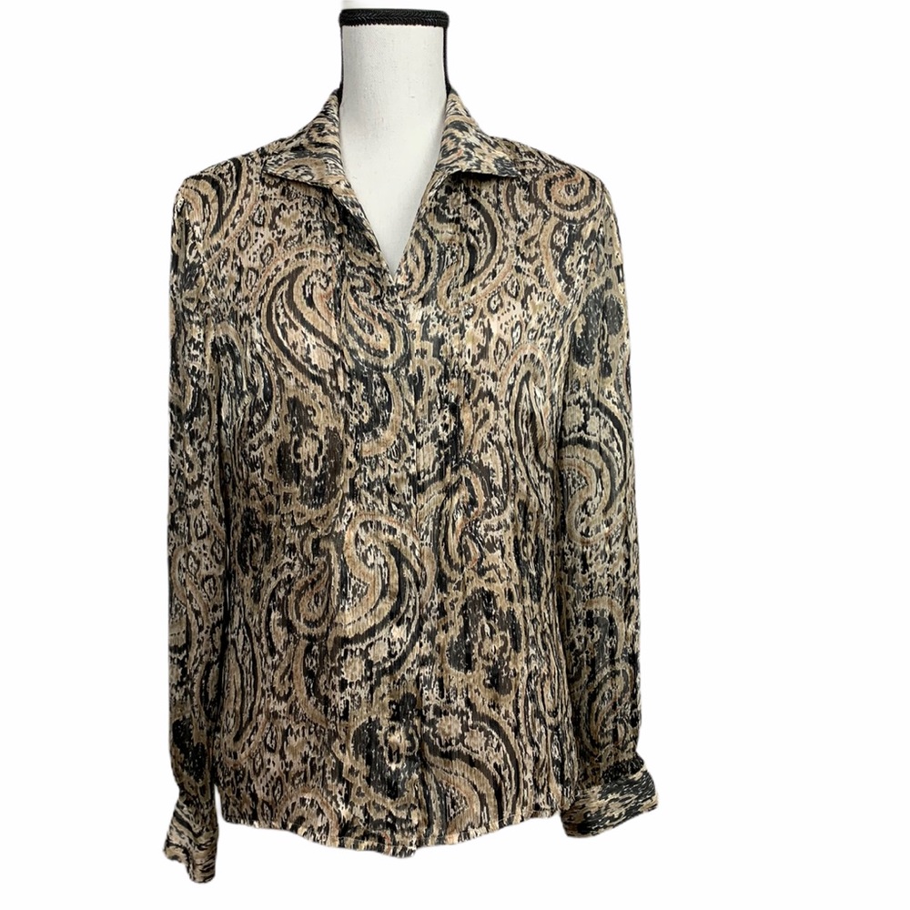 Evan-Picone Paisley Blouse Size 12